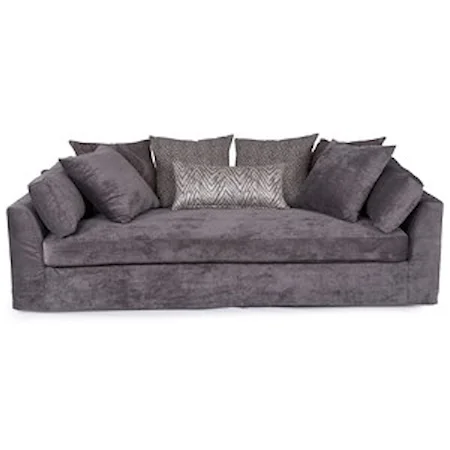 Slipcover Sofa with Bench Style Seat